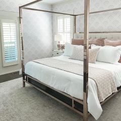 3 Piece Leaf Pattern Pick Stitch Quilt Set