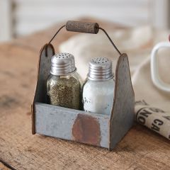 3 Piece Lunch Pail Salt and Pepper Caddy Set