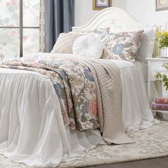 3 Piece Reversible Multicolor Floral Quilt Set