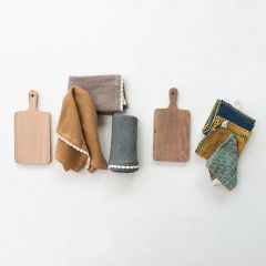 3 Piece Tea Towel Set With Cutting Board