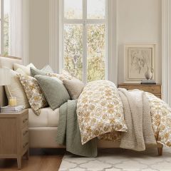 3 Piece Tuscan Floral Bedding Set