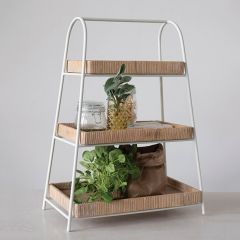 3 Tier Display Shelf With Bamboo Trays