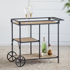 3 Tier Industrial Bar Cart