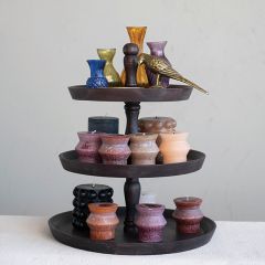 3 Tier Mango Wood Display Tray