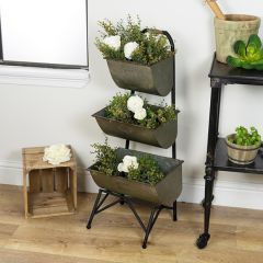 3 Tier Standing Metal Flower Planter