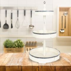 3 Tier Wooden Tray With Tin Trim