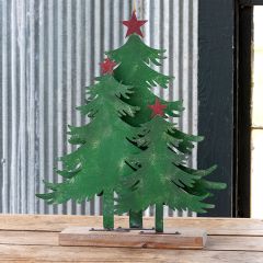 3 Tree Holiday Silhouette on Stand