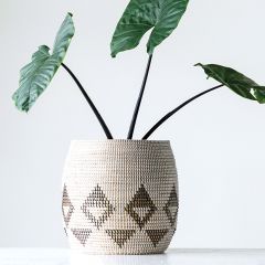 Patterned Seagrass Basket