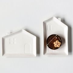 House Shaped Stoneware Plate Set of 2
