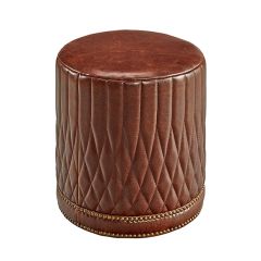 Leather Paris Flea Ottoman