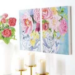 Flowers In Vase Farmhouse Wall Art Set of 2