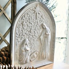 Stamped Metal Nativity Wall Art
