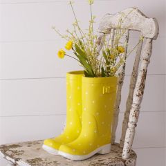 Polka Dot Rain Boots Planter