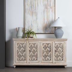 Carved Lattice Sideboard Cabinet