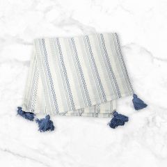 Tasseled Striped Table Runner
