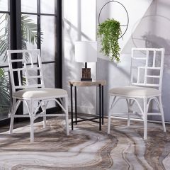 Cutout Back Cushioned Dining Chair Set of 2