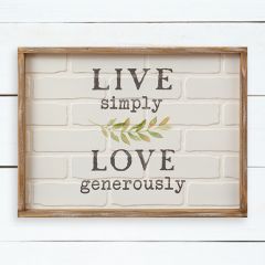 Live Simply Wall Art