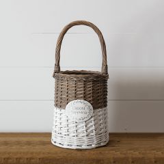 Choose Happiness Willow Basket With Handle