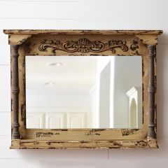 Farmhouse Pillar Rustic Wall Mirror