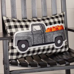 Buffalo Check Pumpkin Truck Pillow