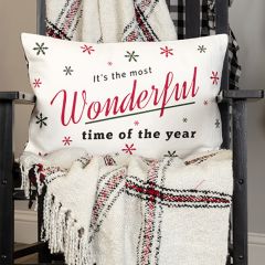 Wonderful Time Holiday Accent Pillow