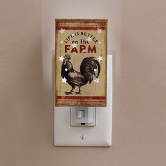 Farm Life Rooster Night Light