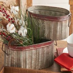 Farmhouse Christmas Planter Set of 2
