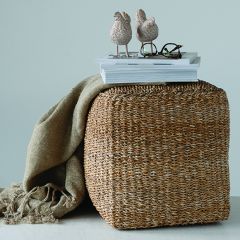 Seagrass Pouf Ottoman