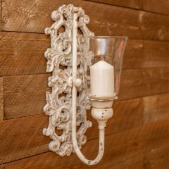 Ornate Metal and Glass Sconce