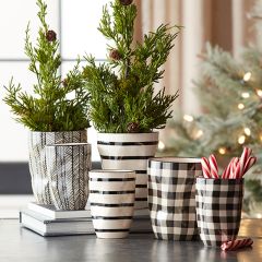 Patterned Planter Pots Set of 6