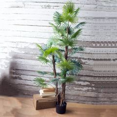 Faux Palm Plant in Pot