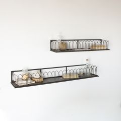 Cottage Metal Wall Shelves Set of 2