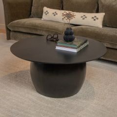 Round Modern Mango Wood Accent Table