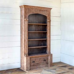 Arched Wood Pharmacy Cabinet
