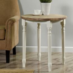 Rustic Farmhouse Round Side Table