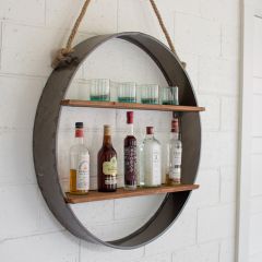 Hanging Iron Circle Wall Shelf