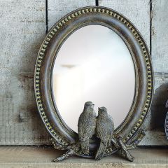 Love Birds Oval Accent Mirror