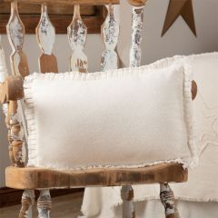 Ruffled Burlap Accent Pillow