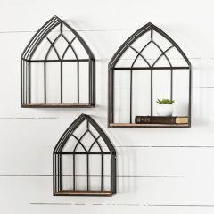 Chapel Style Wall Shelf Set of 3