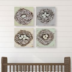 Bird Nest Wall Art Collection Set of 4