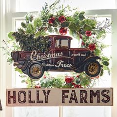 Holly Farms Christmas Tree Sign