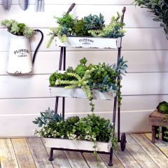 3 Tiered Metal Flower Planter Cart