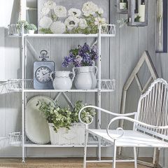 Distressed Pale Iron Shelf
