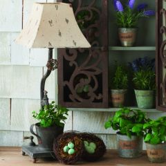 Metal Lamp With Spigot Accent