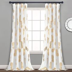Pineapple Print Curtain Panel Set of 2