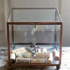 Brass Glass Display Box Copper Finish