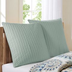 Quilted Seafoam Euro Sham