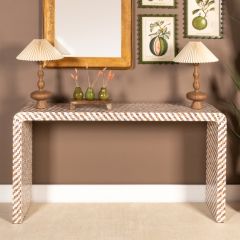 Mother of Pearl Waterfall Console Table