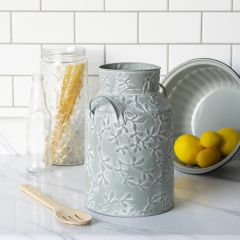 Patterned Metal Milk Jug Container