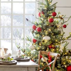 4.5 Inch Antiqued Ruby Matte Glass Ball Ornament